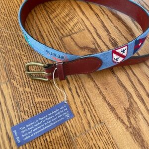 NWT Smathers & Branson custom needlepoint belt, size 34.